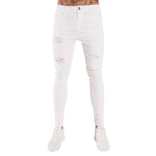Load image into Gallery viewer, Oeak Mens Solid Color  Jeans 2019 New Fashion Slim  Pencil Pants Sexy Casual Hole Ripped Design Streetwear
