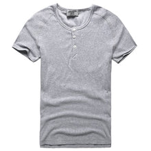 Load image into Gallery viewer, T-Shirt Men Brand Fashion henry t-shirt Mens Solid Casual Dry Slim Fitness White Shirts Tops Tee Bodybuilding T4083
