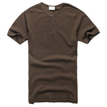 Load image into Gallery viewer, T-Shirt Men Brand Fashion henry t-shirt Mens Solid Casual Dry Slim Fitness White Shirts Tops Tee Bodybuilding T4083
