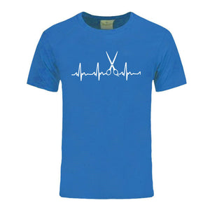 Summer Brand Clothing Hairdresser T Shirts Men Cool Hair Printed Shirt Short Sleeve Cotton Barber T-shirts Tops