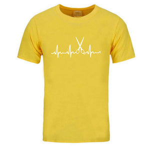 Summer Brand Clothing Hairdresser T Shirts Men Cool Hair Printed Shirt Short Sleeve Cotton Barber T-shirts Tops