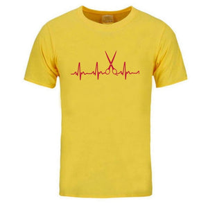 Summer Brand Clothing Hairdresser T Shirts Men Cool Hair Printed Shirt Short Sleeve Cotton Barber T-shirts Tops