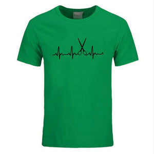 Summer Brand Clothing Hairdresser T Shirts Men Cool Hair Printed Shirt Short Sleeve Cotton Barber T-shirts Tops