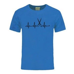 Summer Brand Clothing Hairdresser T Shirts Men Cool Hair Printed Shirt Short Sleeve Cotton Barber T-shirts Tops