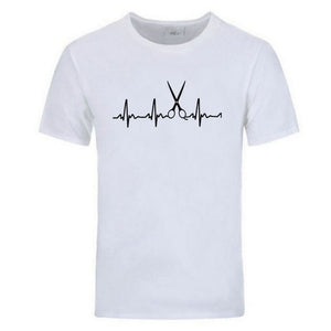 Summer Brand Clothing Hairdresser T Shirts Men Cool Hair Printed Shirt Short Sleeve Cotton Barber T-shirts Tops
