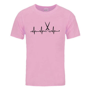 Summer Brand Clothing Hairdresser T Shirts Men Cool Hair Printed Shirt Short Sleeve Cotton Barber T-shirts Tops