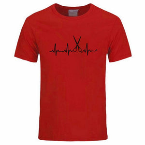 Summer Brand Clothing Hairdresser T Shirts Men Cool Hair Printed Shirt Short Sleeve Cotton Barber T-shirts Tops