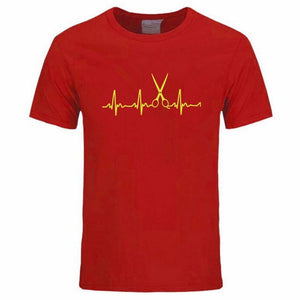 Summer Brand Clothing Hairdresser T Shirts Men Cool Hair Printed Shirt Short Sleeve Cotton Barber T-shirts Tops