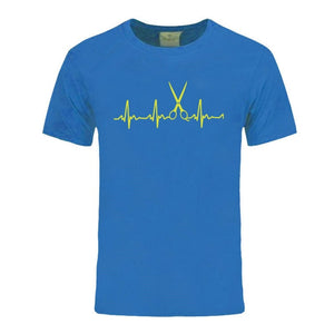 Summer Brand Clothing Hairdresser T Shirts Men Cool Hair Printed Shirt Short Sleeve Cotton Barber T-shirts Tops